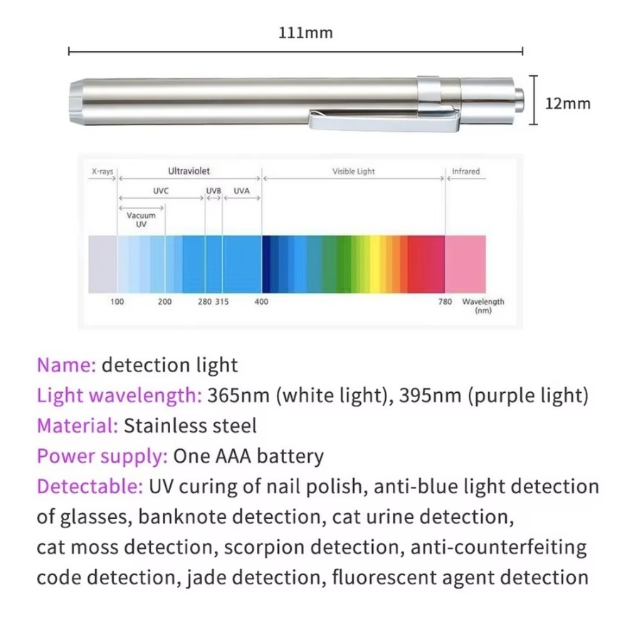 LED 미니 UV 검사 램프 365/395 휴대용 램프 - Preserved Moss Sheet 리뷰 및 가격