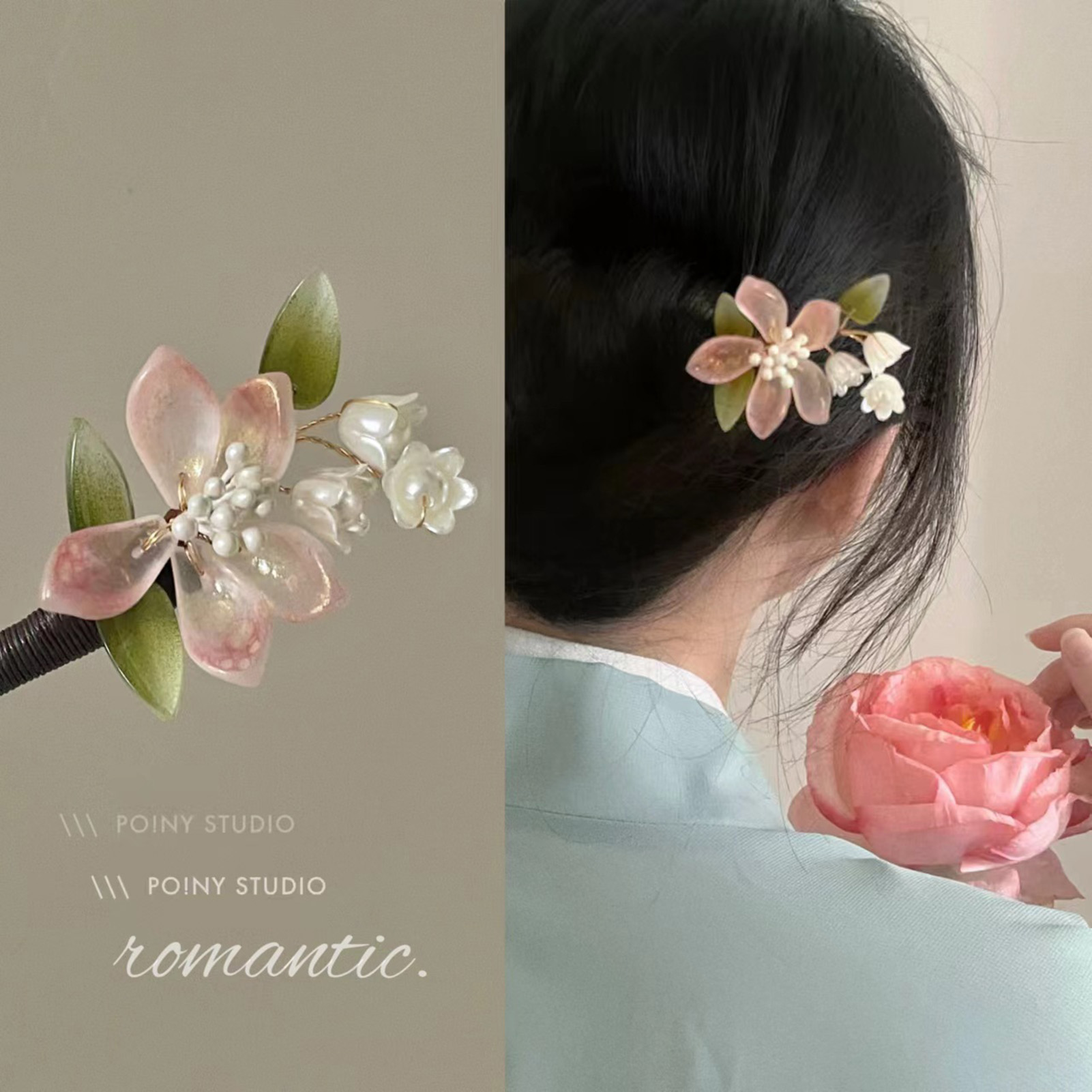 중국 스타일 꽃 태슬 머리핀 빈티지 나무 꽃 진주 헤어 - Supply Florist 리뷰 및 가격