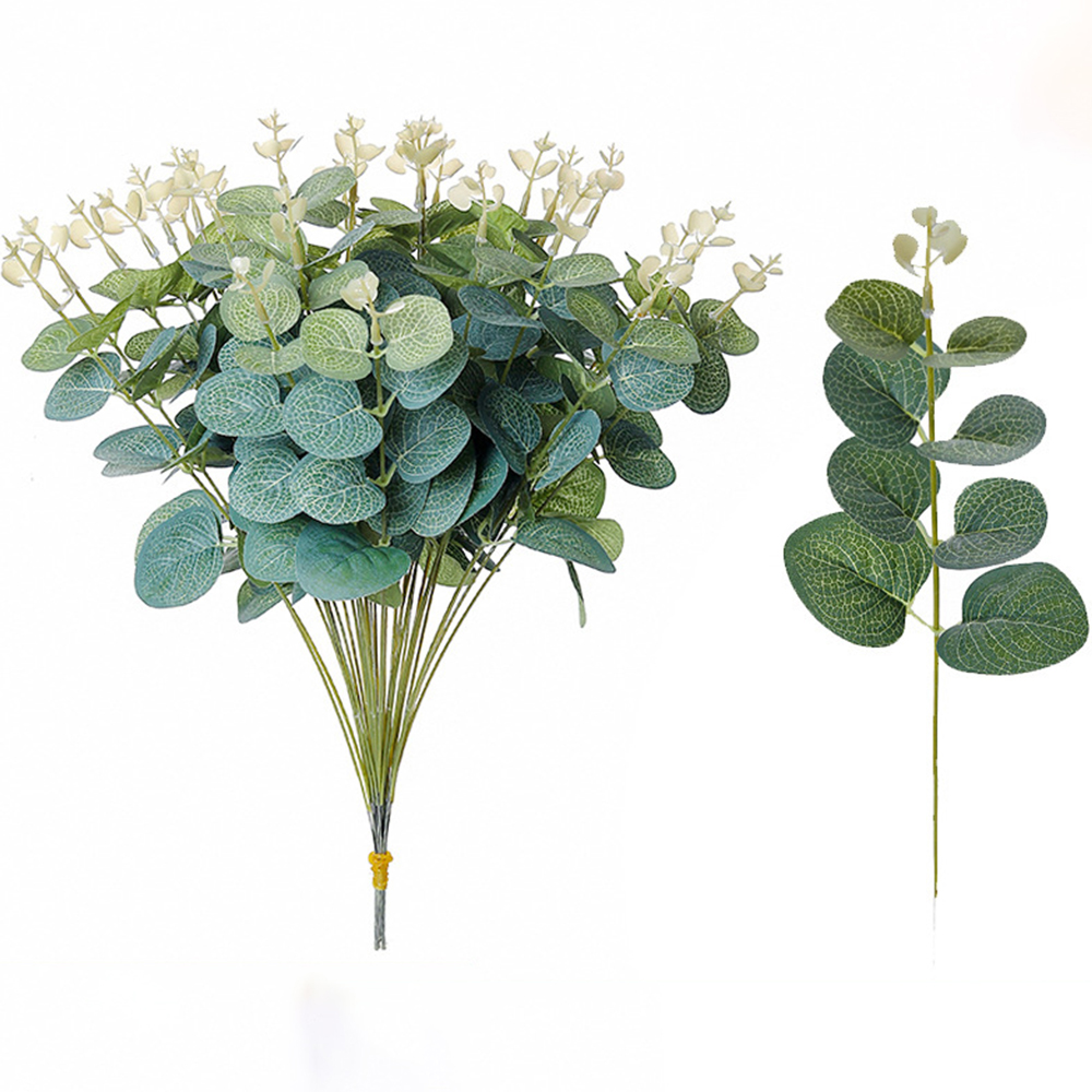20PCS 가짜 식물 실크 유칼립투스 잎 Diy 크리스 - Florist Supply Vases 리뷰 및 가격