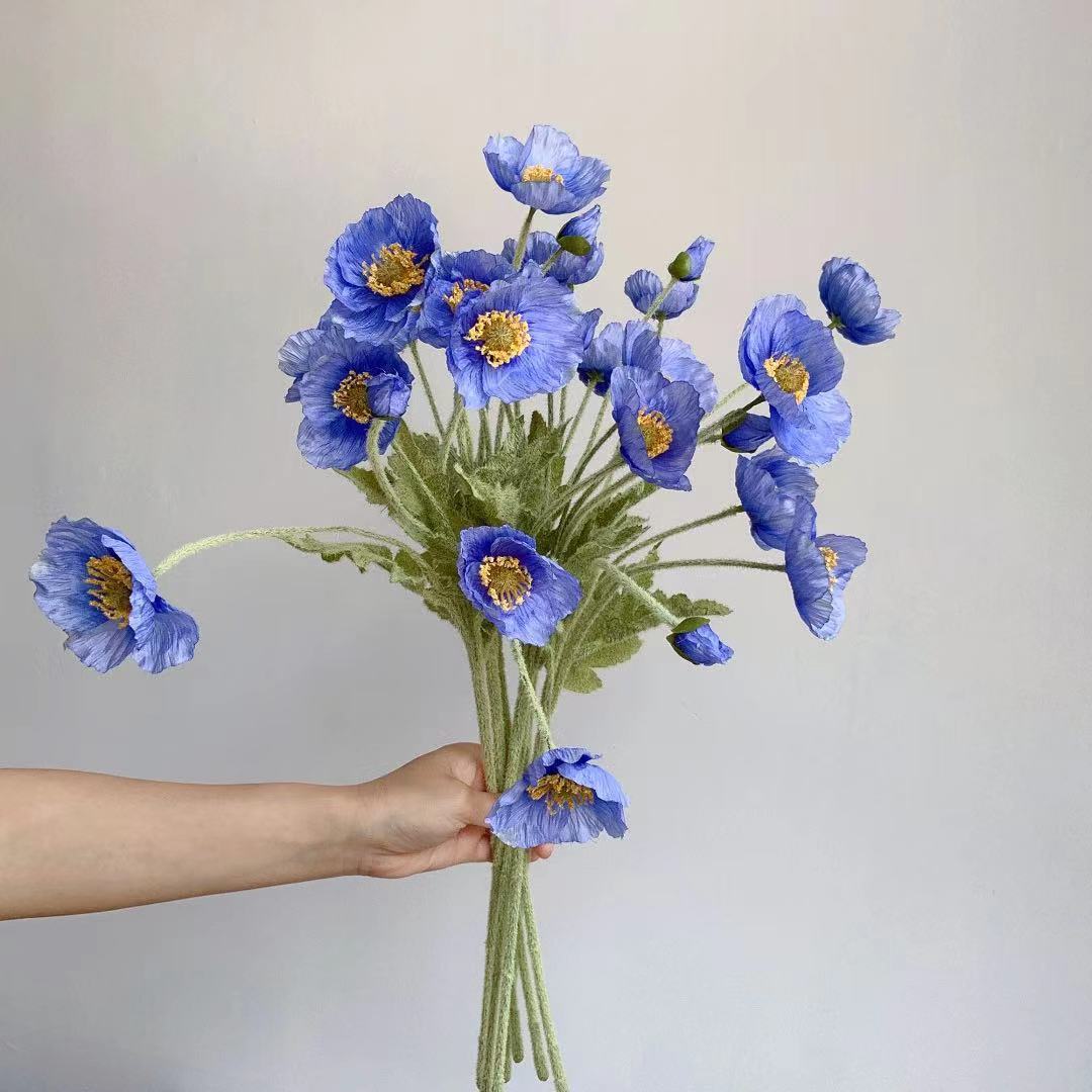 가짜 양귀비 실크 긴 스템 인공 꽃, 집들이 정원 테이 - Florist Supply Bulk 리뷰 및 가격