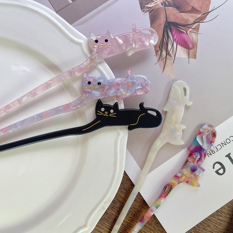 여자를위한 중국 스타일 머리핀 크리 에이 티브 고양이  - Supply Florist 리뷰 및 가격